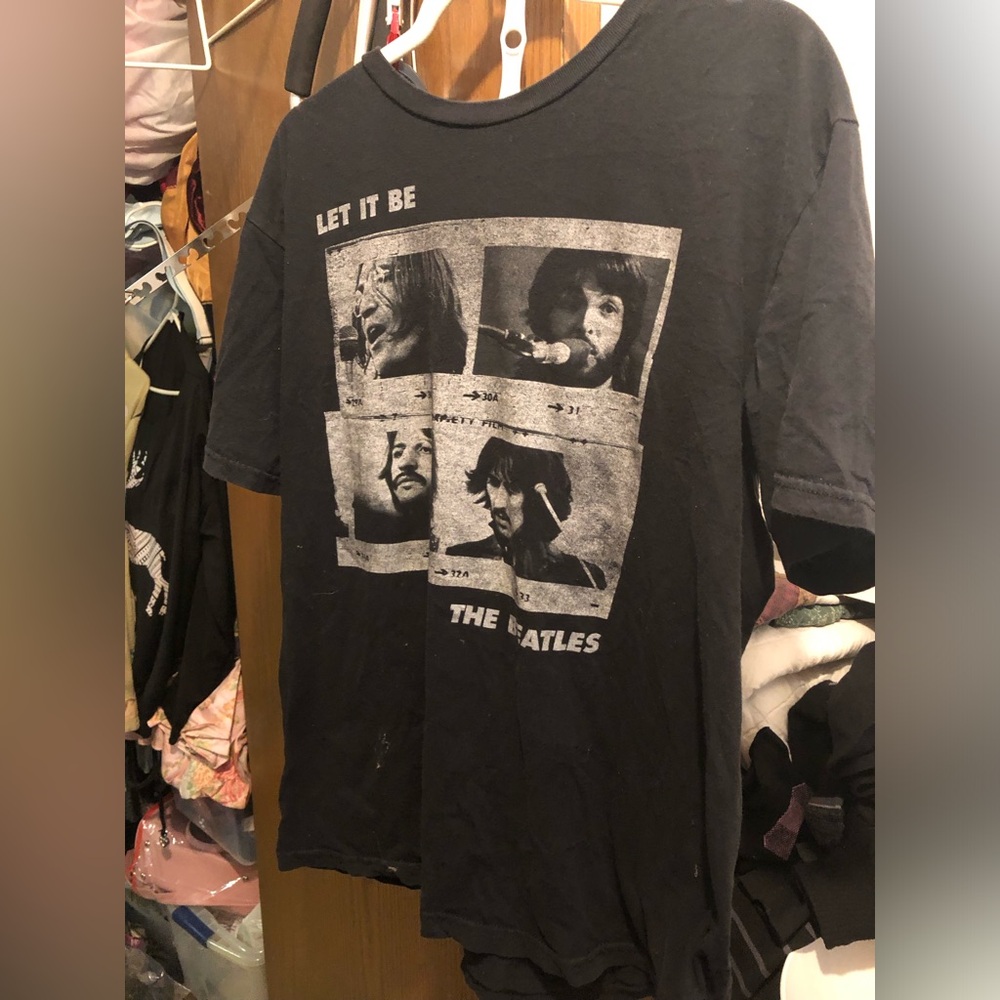 The Beatles Let it Be Black Cotton Tee- $15 or $12 w/offer 8A